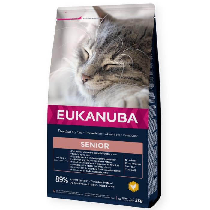 EUKANUBA CAT SENIOR CHICKEN sausā barība kaķiem Vista 2kg